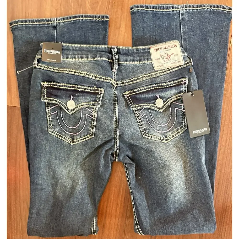 True Religion Joey Big T MR Blue Flap Flare Wash Size 28 ( 30 x30) New With Tag